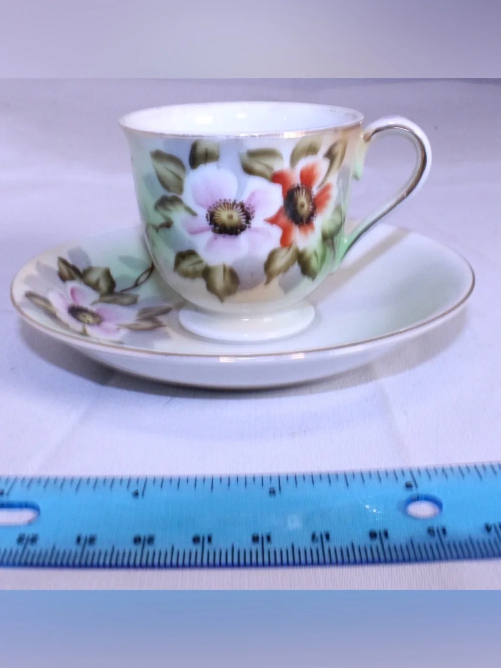Vintage Shofu Porcelain Demitasse Cup and Saucer